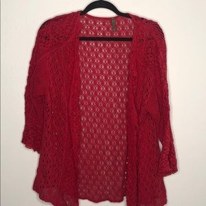 Custom-Dyed Crochet Lace Shrug